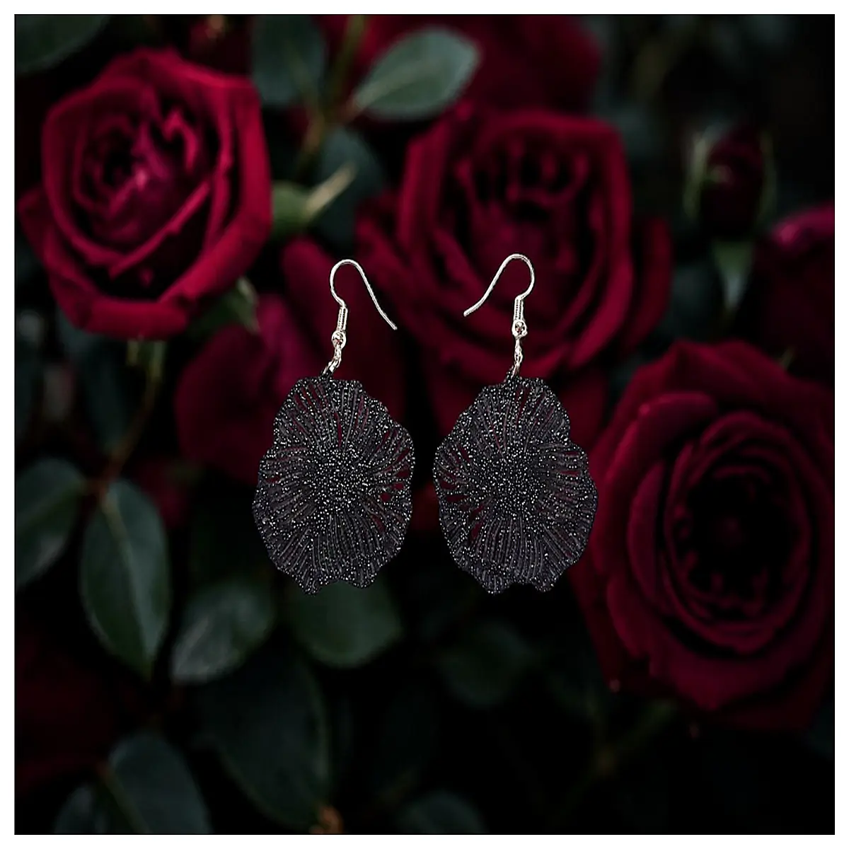 sparkling red poppy earrings for women dramatic flower drop jewelry party accessories crystal gemstone studs