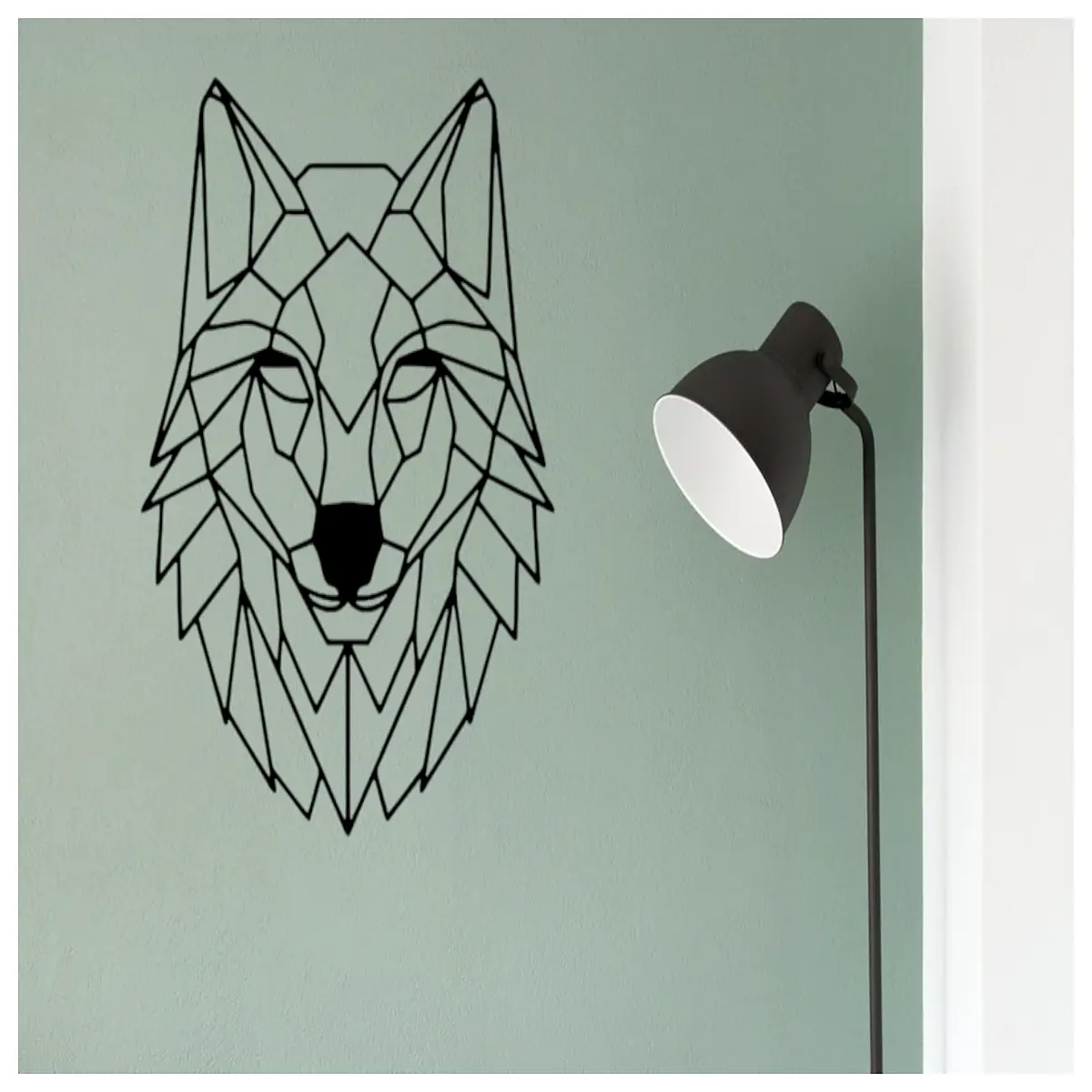 wolf head wall art metal silhouette masculine home decor wolf shadow hanging plaque for man cave bedroom