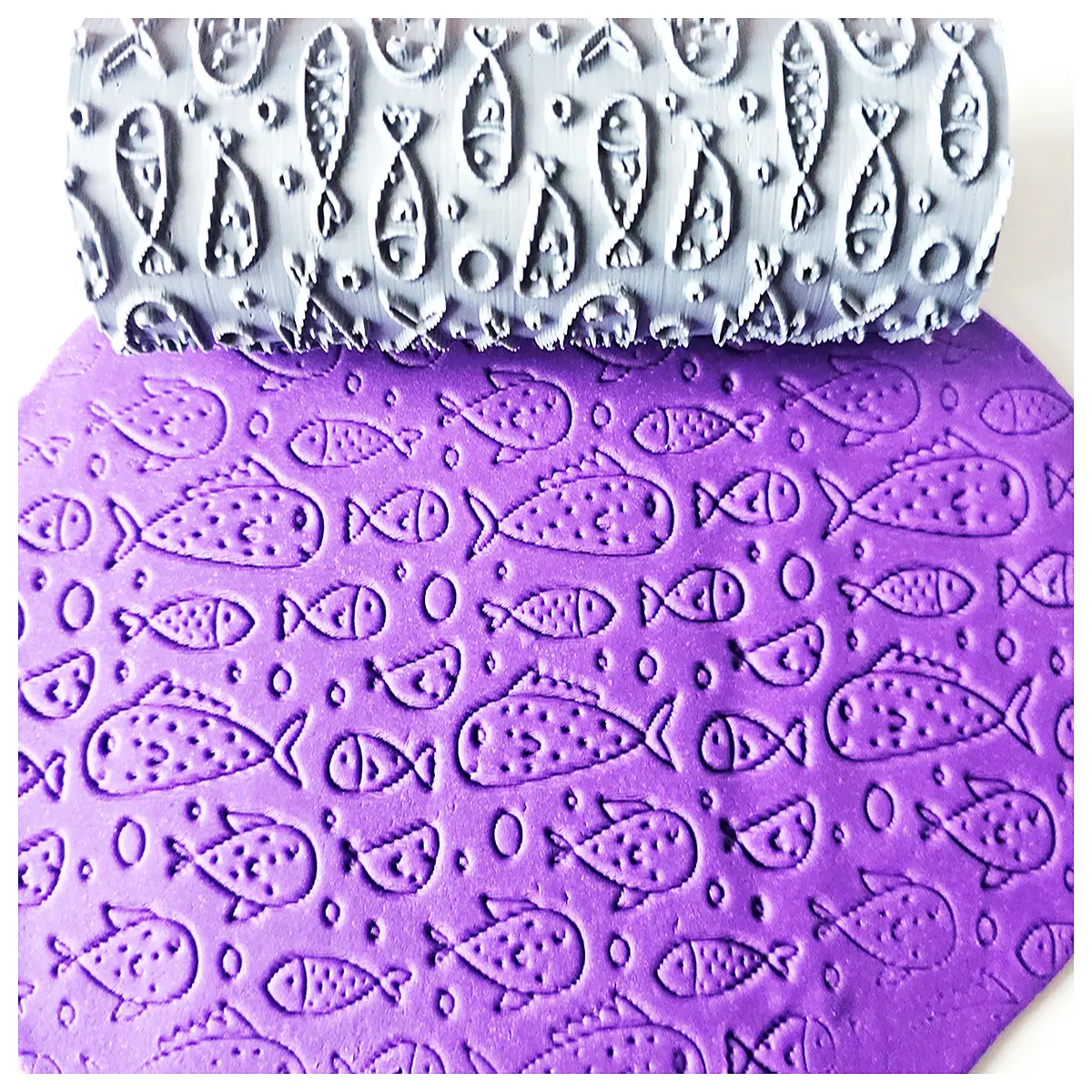 textured paint roller fish scale pattern wall decor tool for accent walls