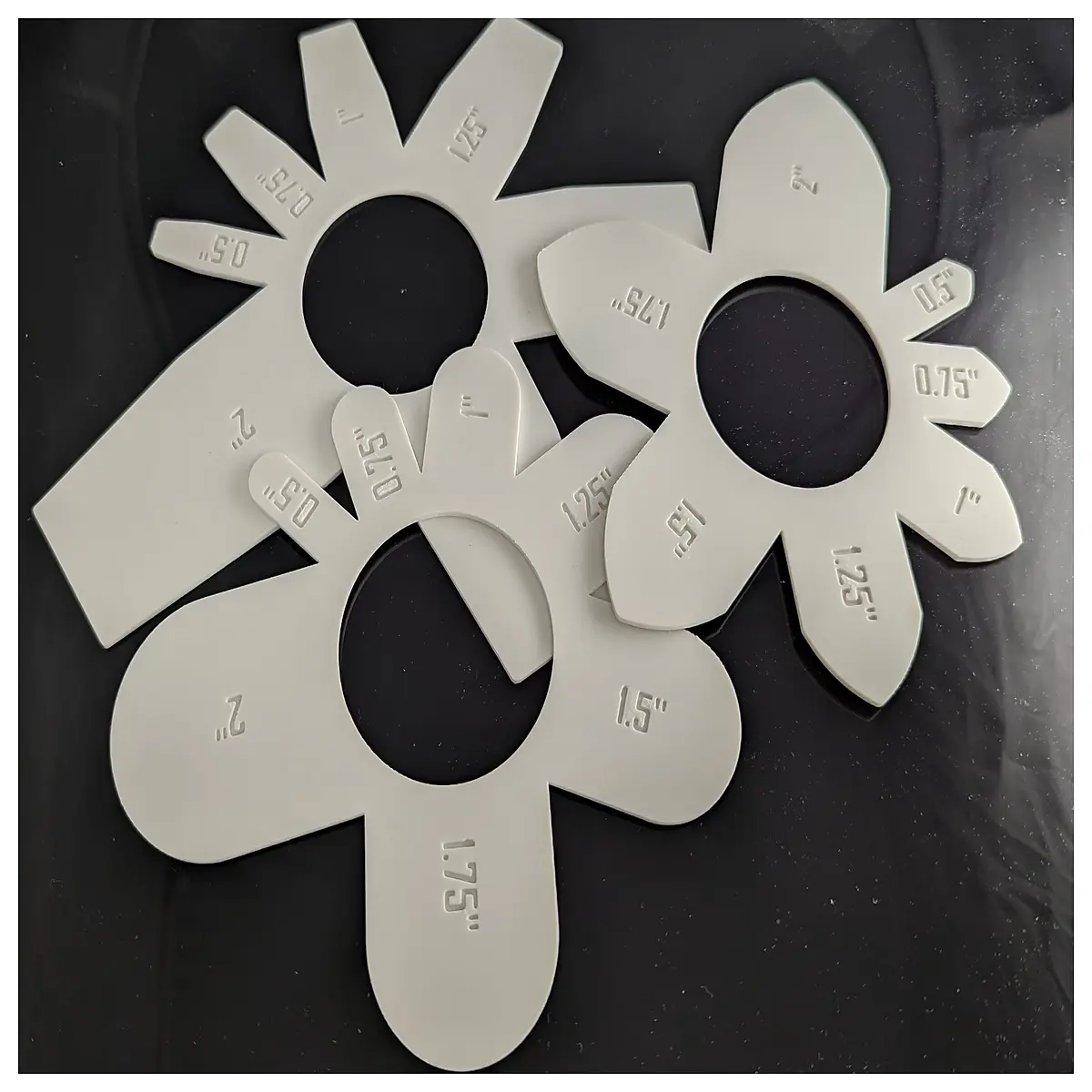 leather belt end template 0 5 to 2 inch sizing guide for diy strap making and leatherworking tools