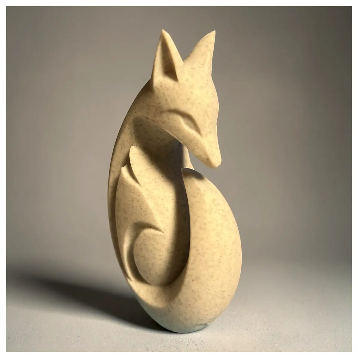 modern minimalist fox statue decor elegant animal sculpture for home shelf living room accent piece