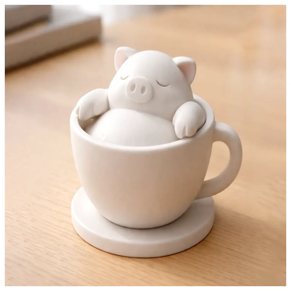 cute pig shaped mug for coffee tea ceramic animal cup with handle novelty kids and adults dishwasher safe drinking vessel