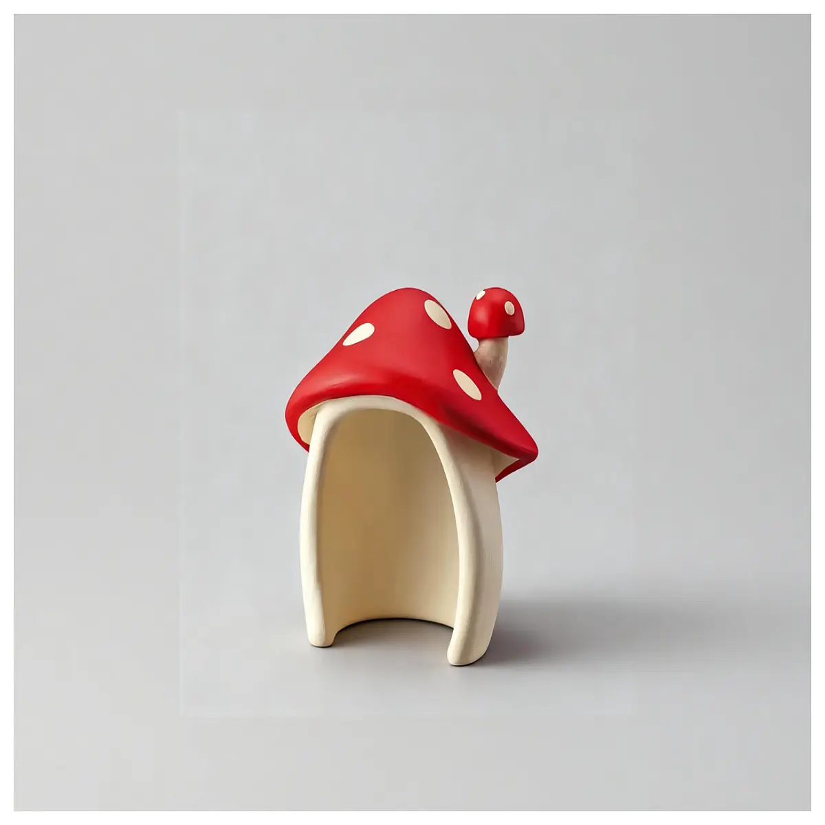 cute mushroom house decor red fairy garden miniature for girls painting craft diy toy