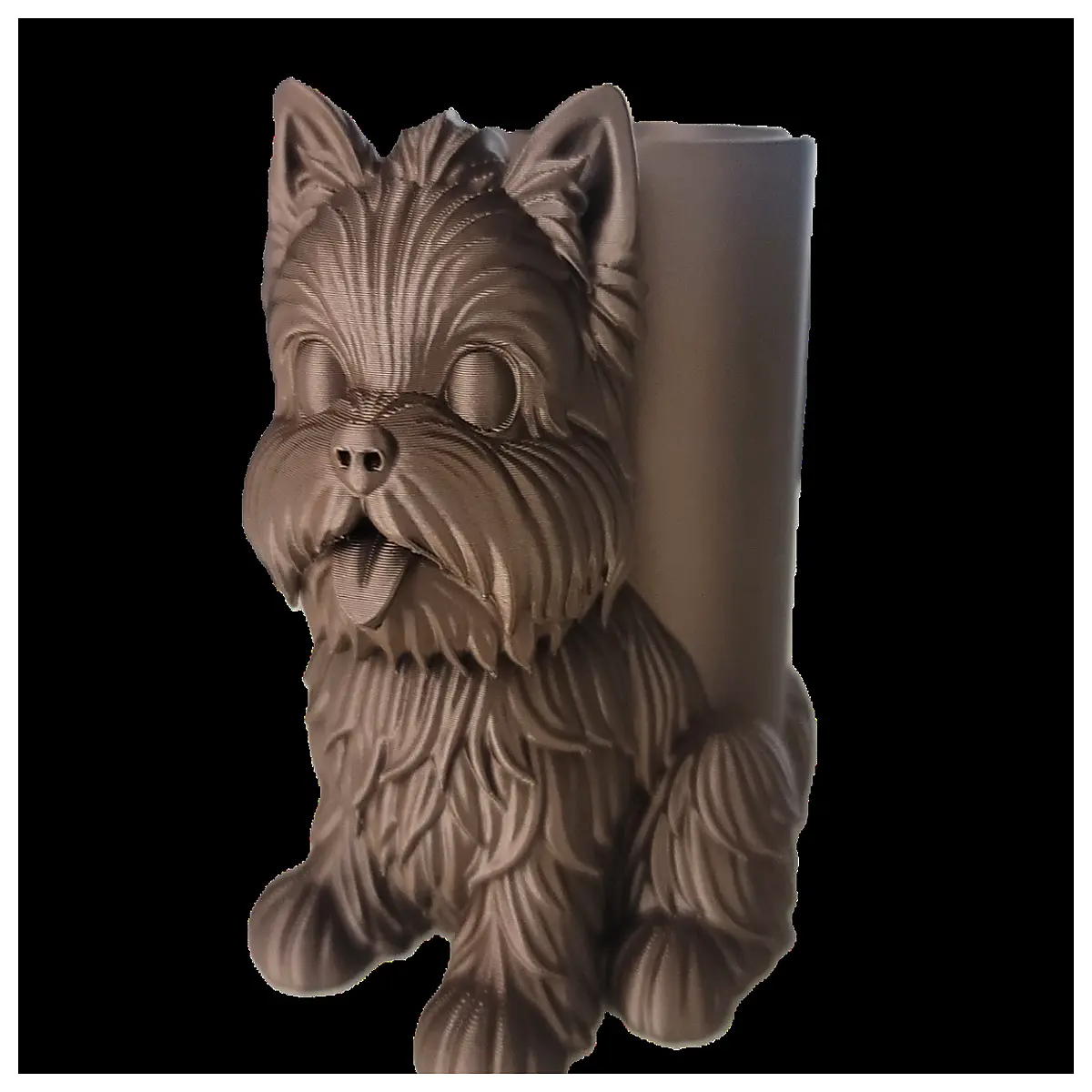 cute yorkshire terrier desk organizer pen holder for office supplies