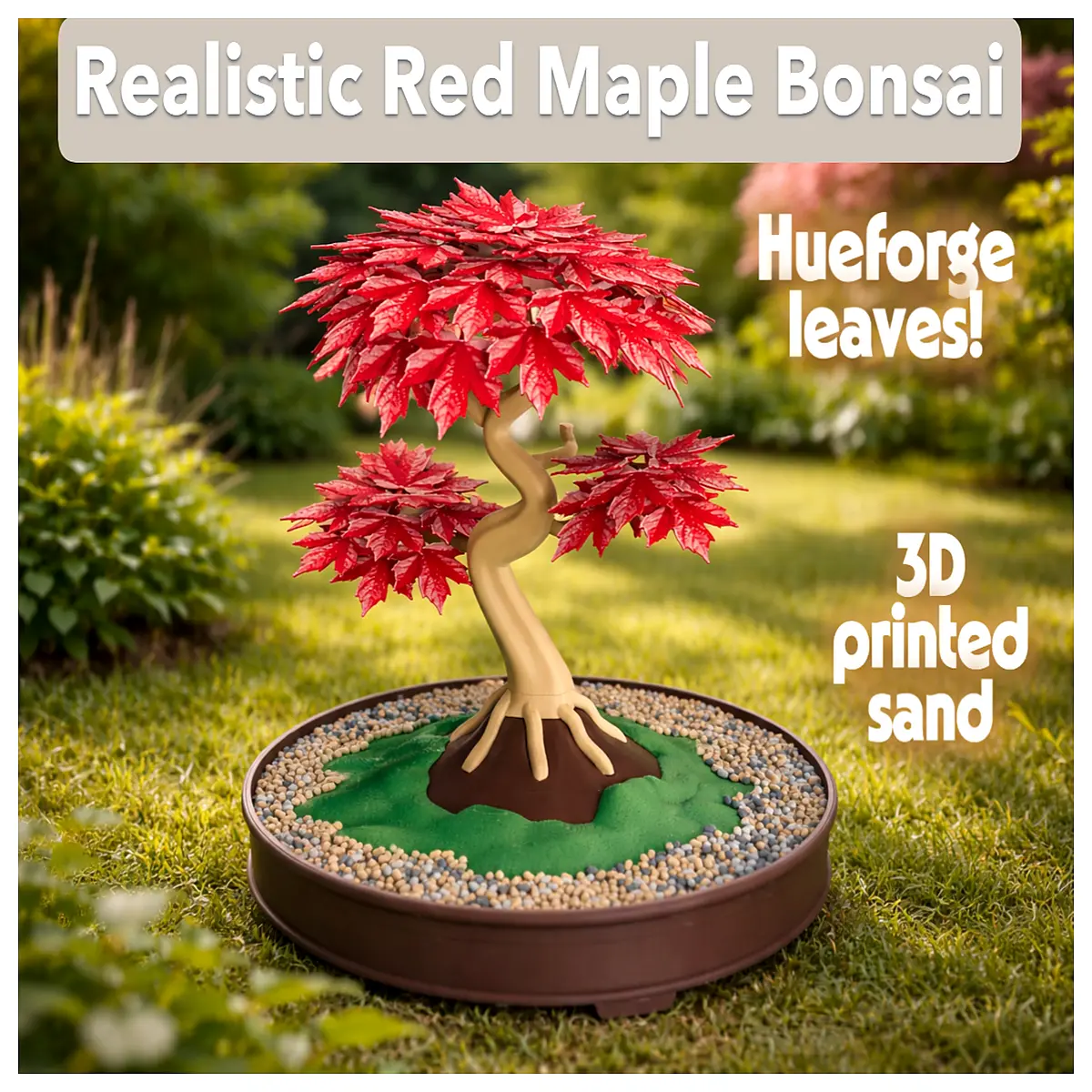 realistic artificial red maple bonsai tree indoor outdoor garden decor home shelf accent piece