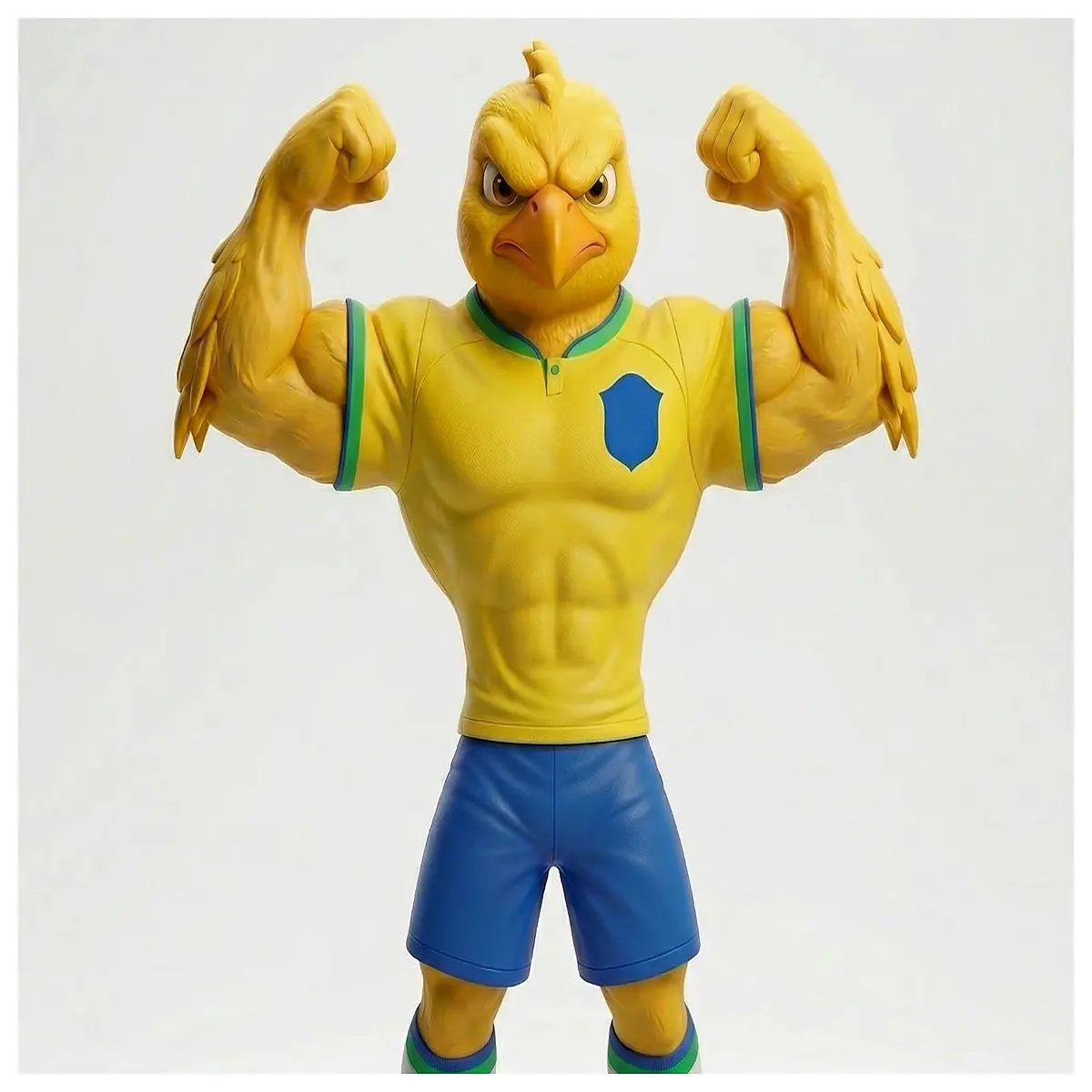 angry canary mascot brazilian souvenir funny bird reading book gift
