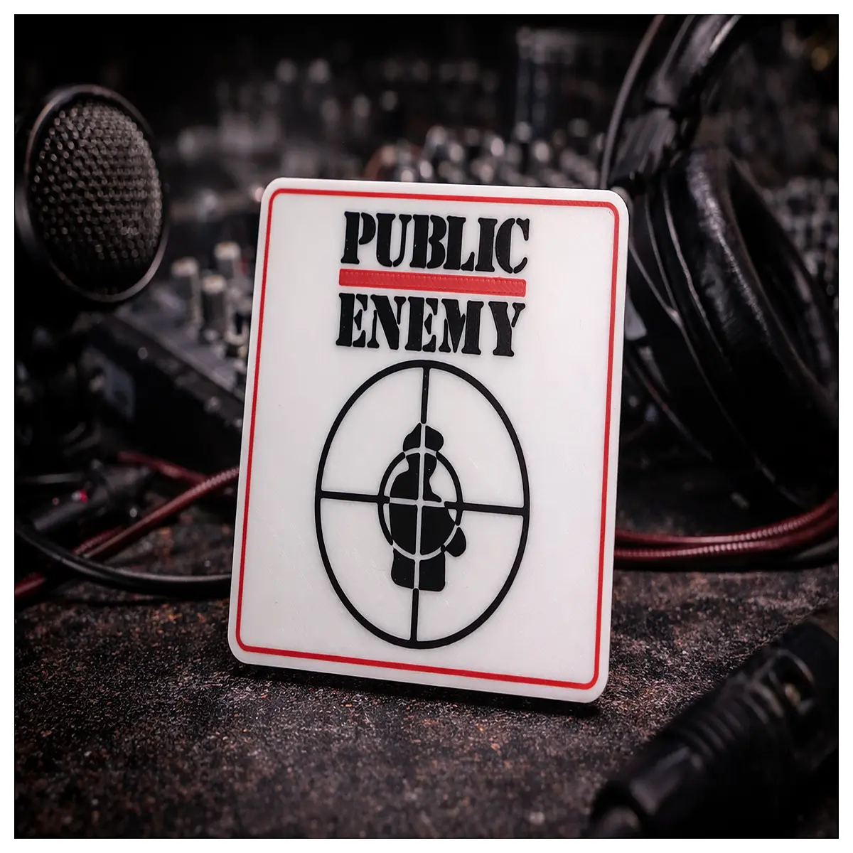public enemy target coaster set retro vintage wall decor for man cave game room bar accessories