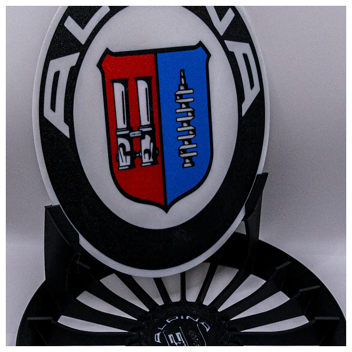alpina badge emblem with rim bracket wheel center cap trim accessory