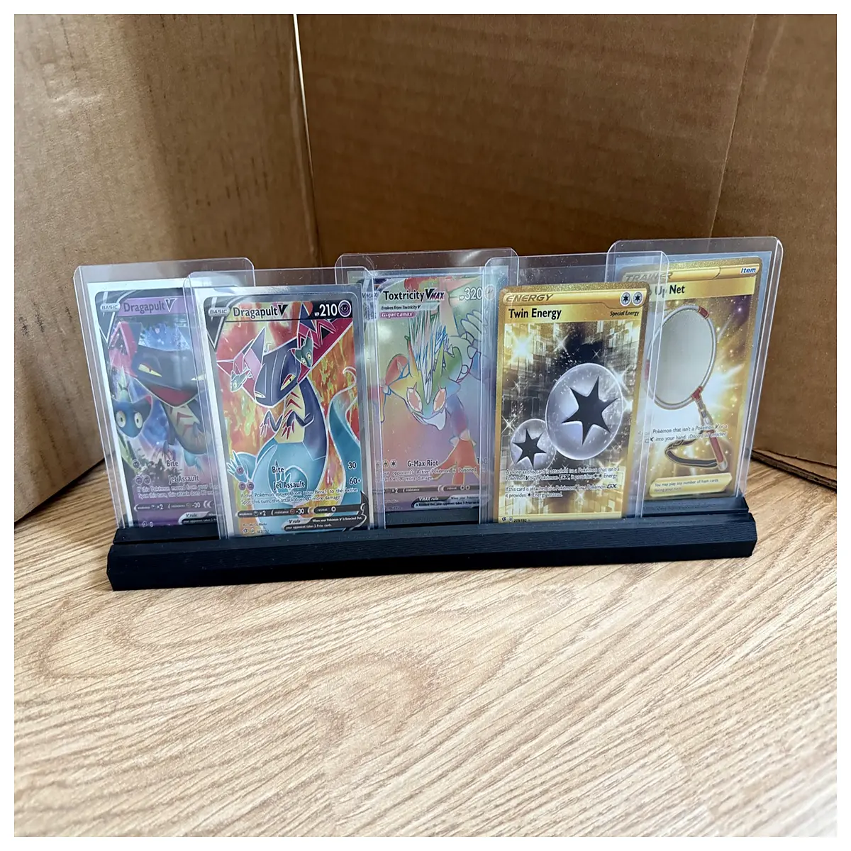 top load card holder retail counter organizer acrylic clear sleeve for business cards flyers