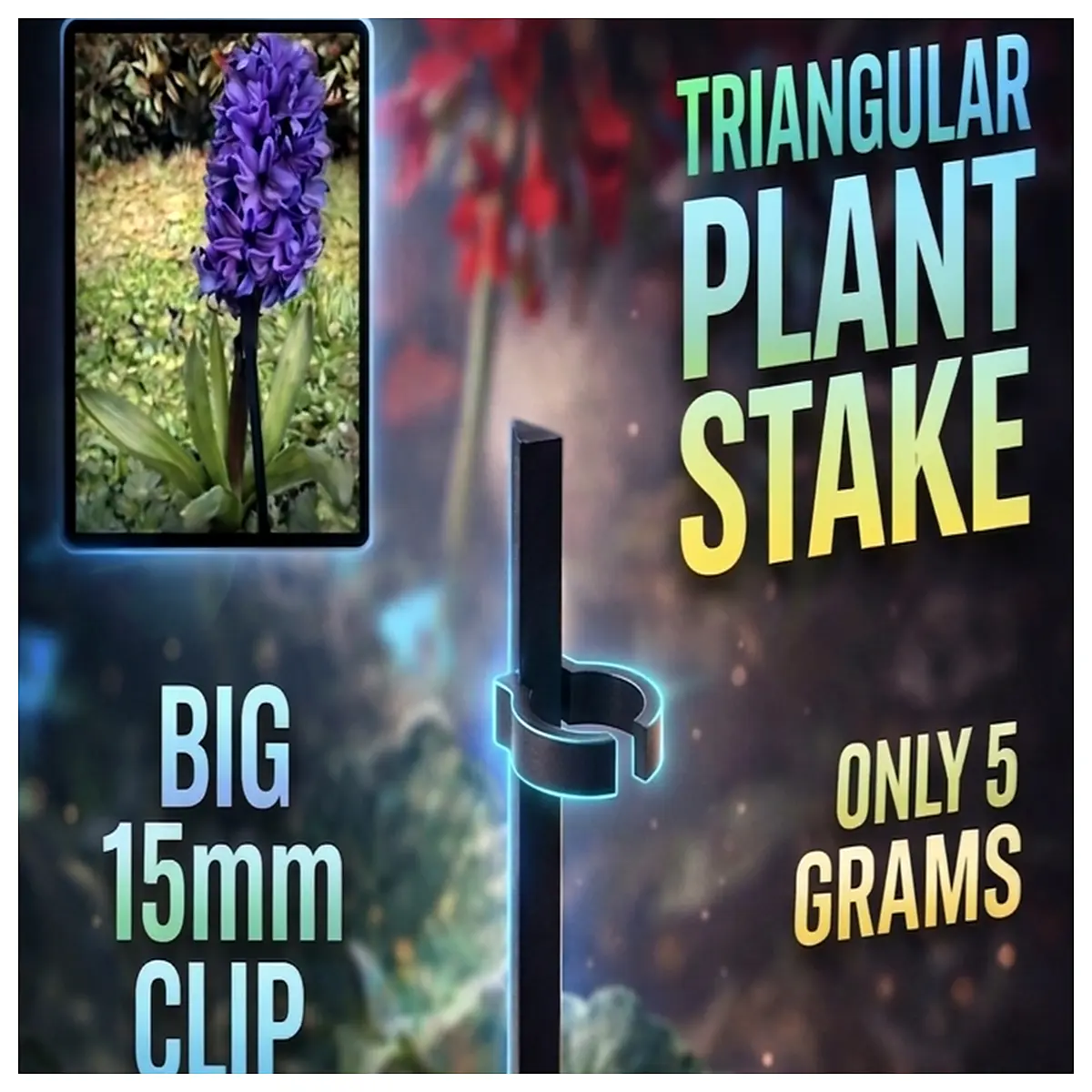 duty plant support stakes with clips triangular garden trellis for climbing roses vines 15 10mm