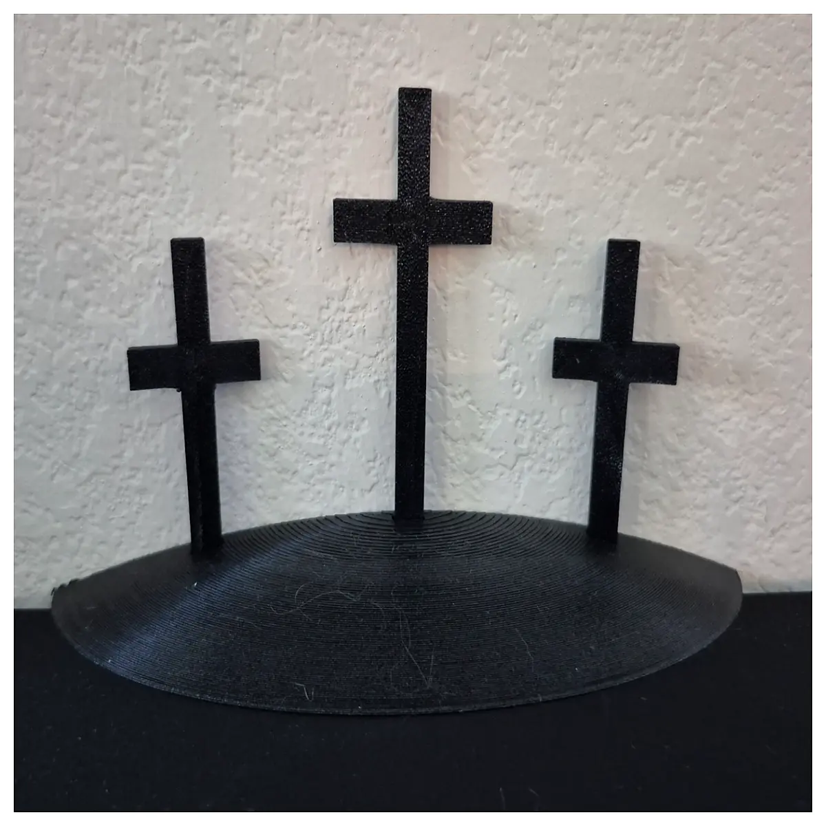 minimalist skull hill calvary cross wall art christian home decor