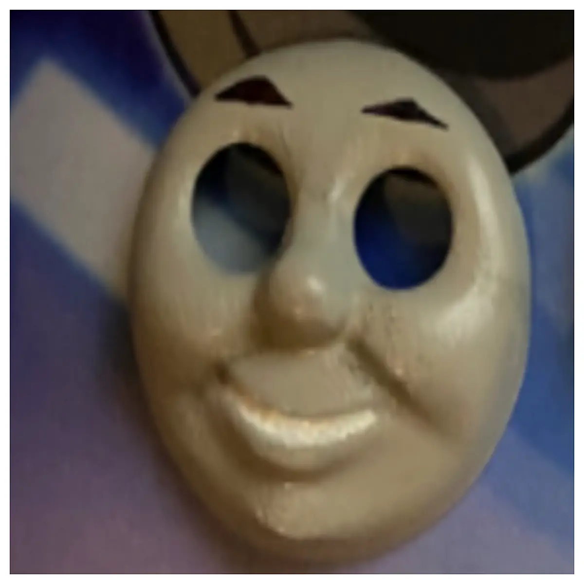 thomas the tank engine smiley face plush toy friendly cartoon character kids soft squishy stress relief pillow