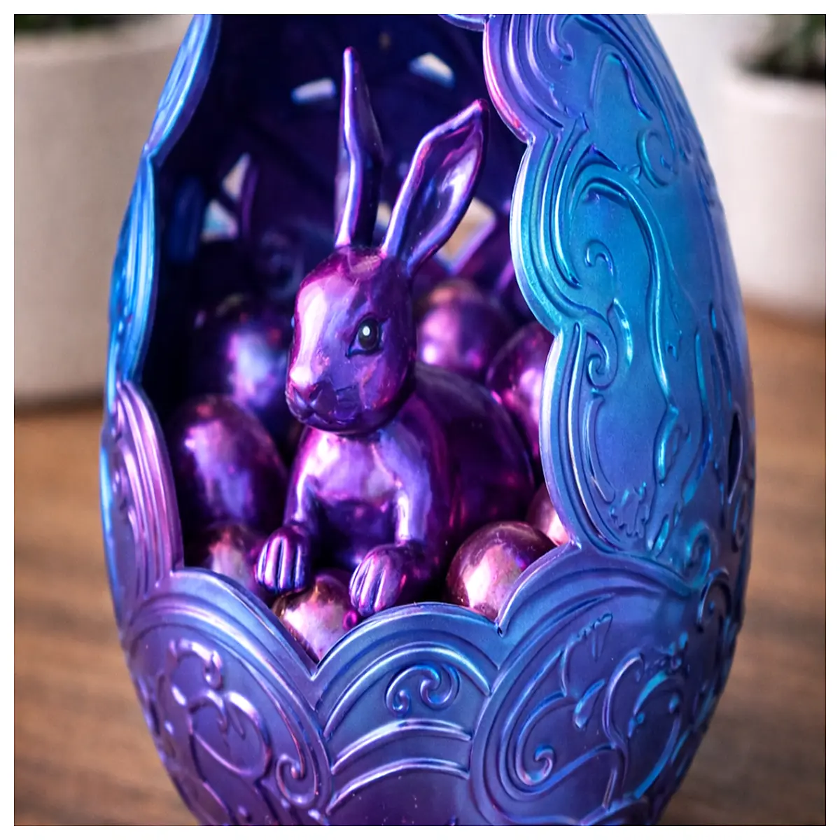 easter bunny egg silk rainbow decoration spring home decor