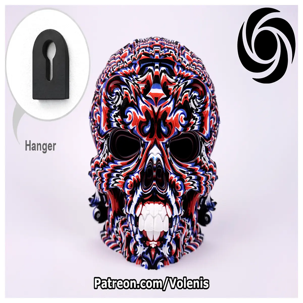 layered skull wall art decor gothic home decoration spooky halloween props