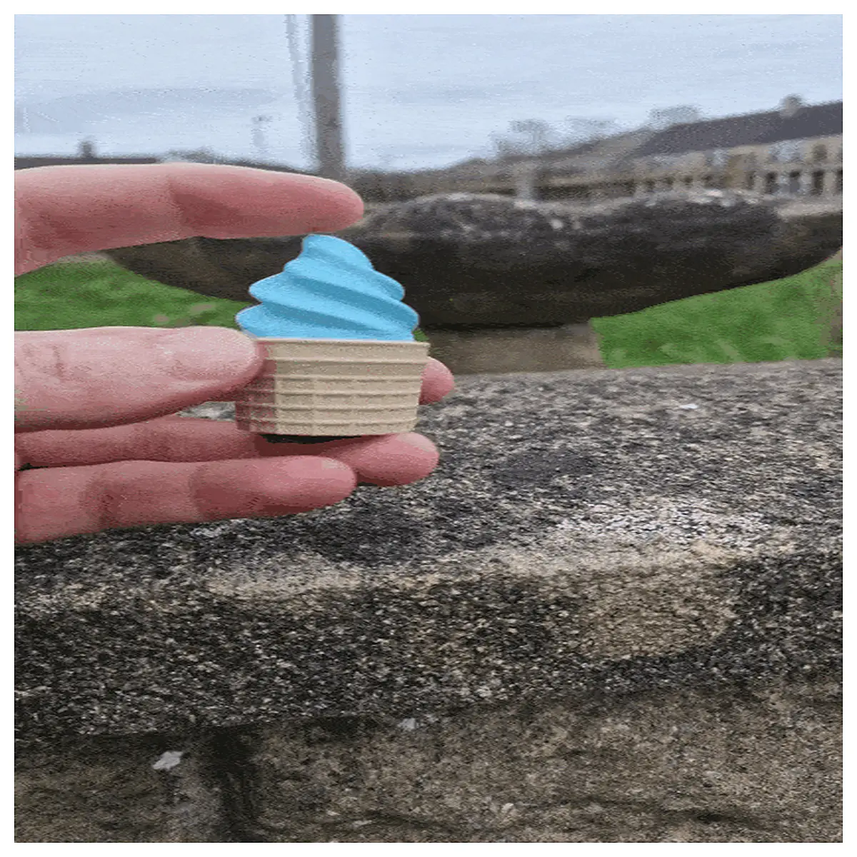 spiral ice cream cone fidget toy for anxiety relief squeeze stress ball sensory tool for kids adults