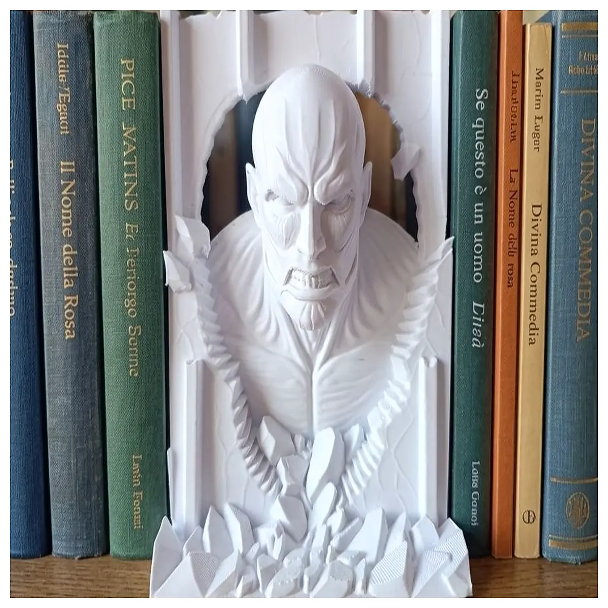 attack on bookends anime shelf decor duty metal for manga collection
