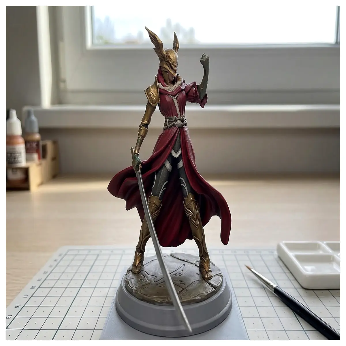 winged valkyrie statue for home decor fantasy art collection mythological goddess sculpture resin figurine