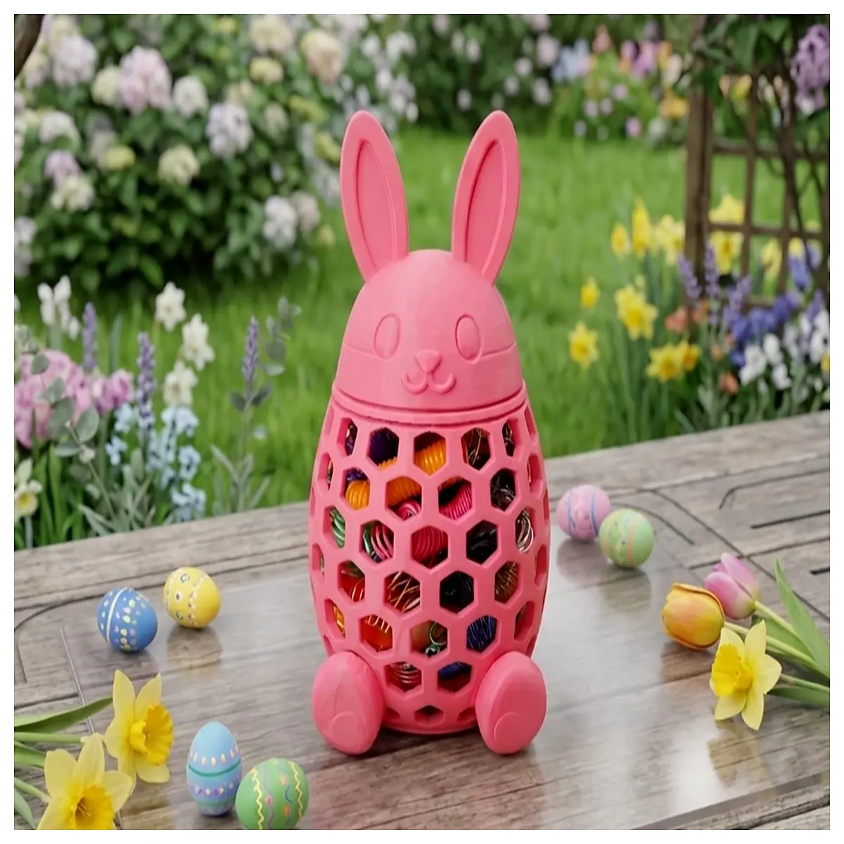 cute bunny poop scooper scoop for small pets rabbit waste disposal bin holder with lid