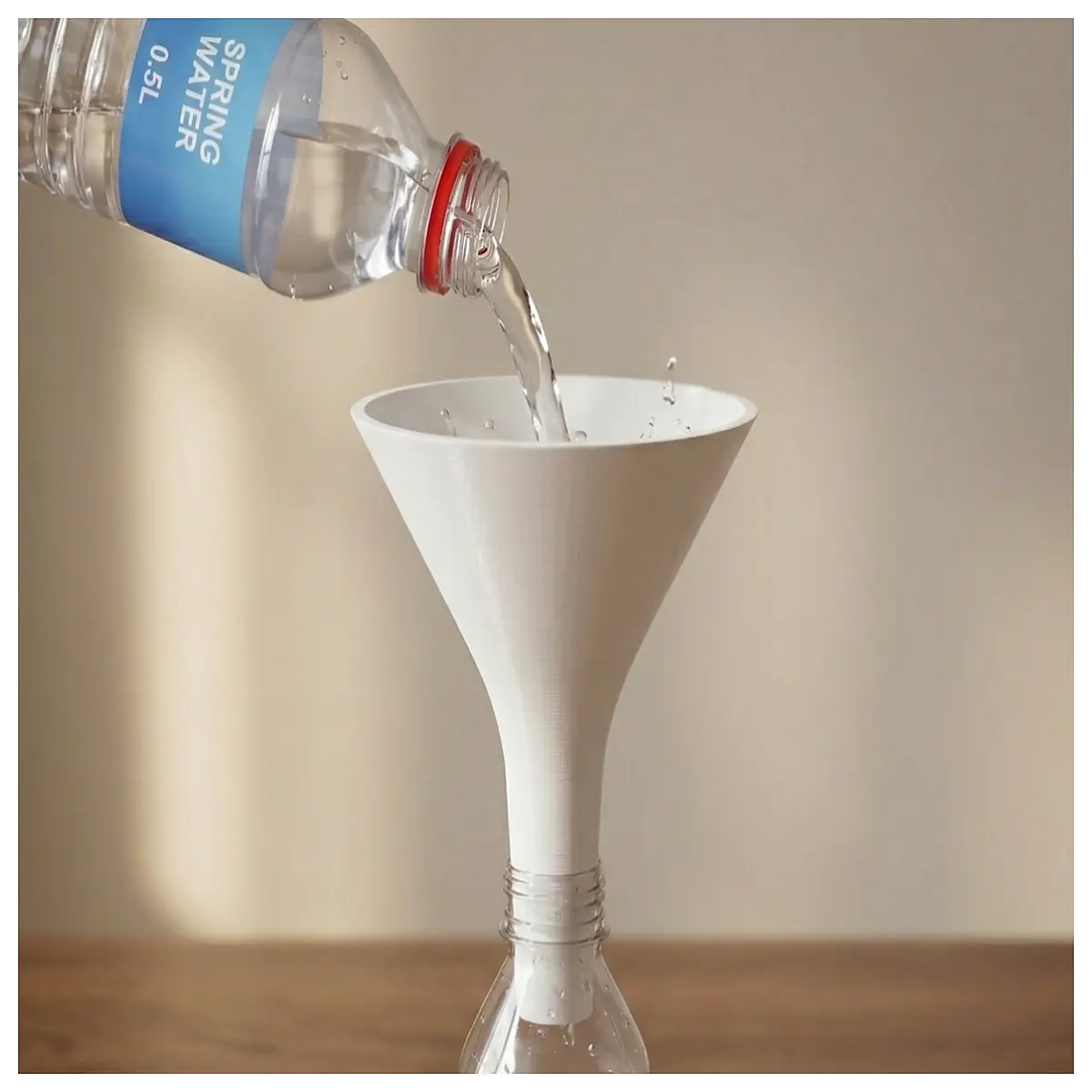 stainless steel funnel for standard bottles lab glassware transfer liquid