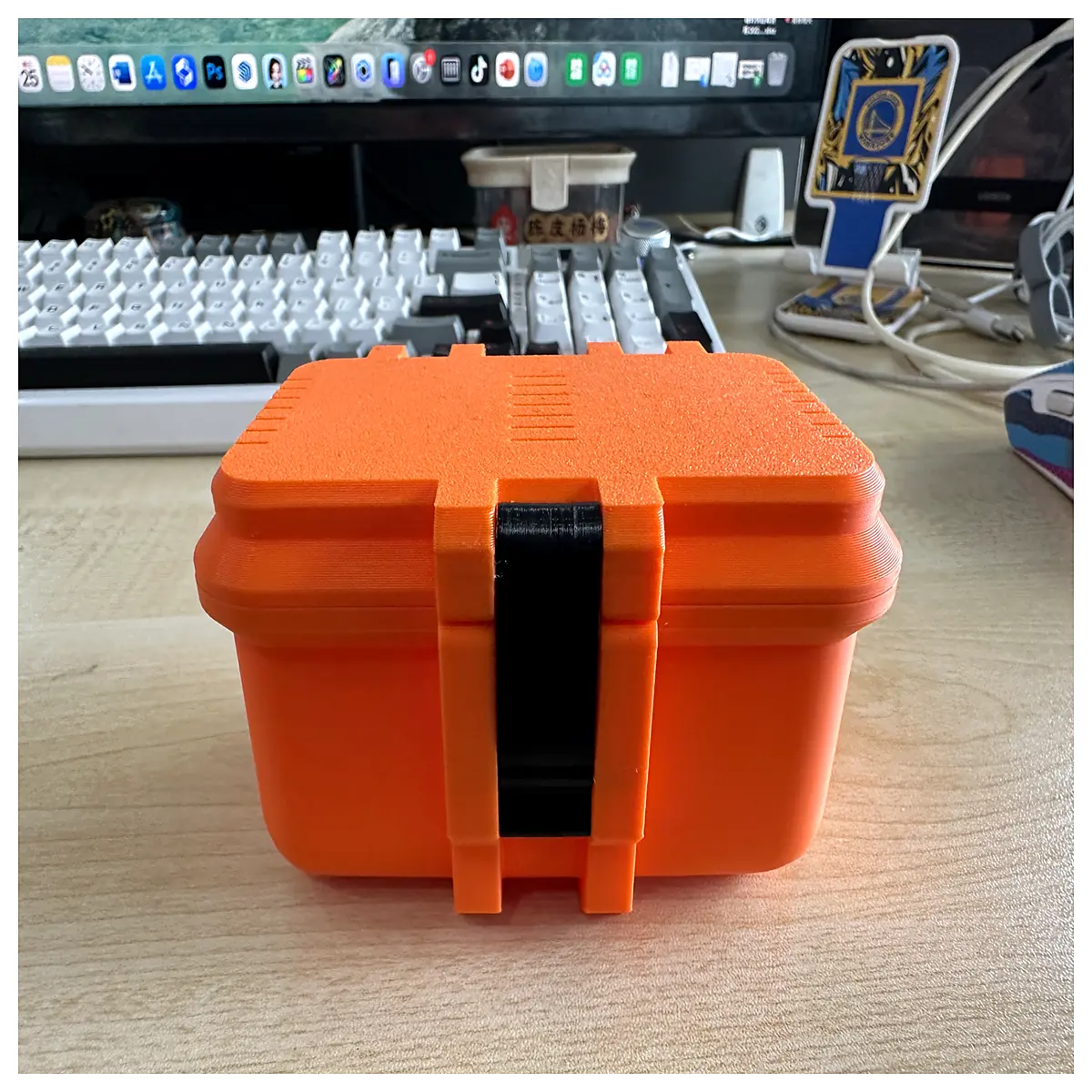 insulated bait cooler box with ice packs for fishing tackle storage and transport