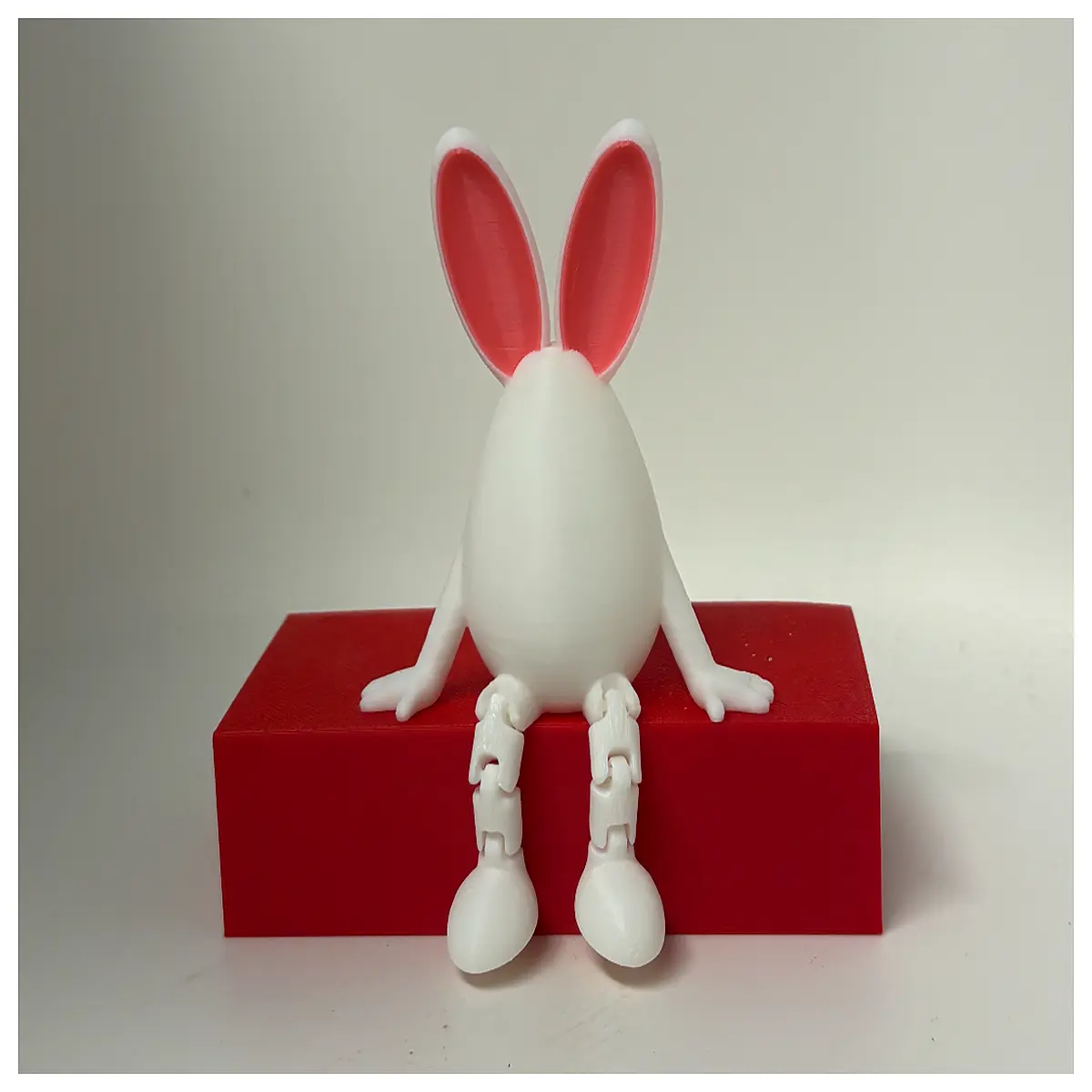 articulated rabbit ear egg toy flexible jointed plush figure collectible