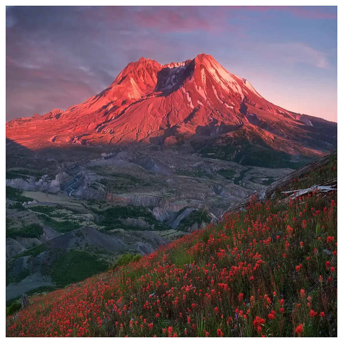 mount st helens volcano landscape wall art canvas print nature photography poster for living room decor