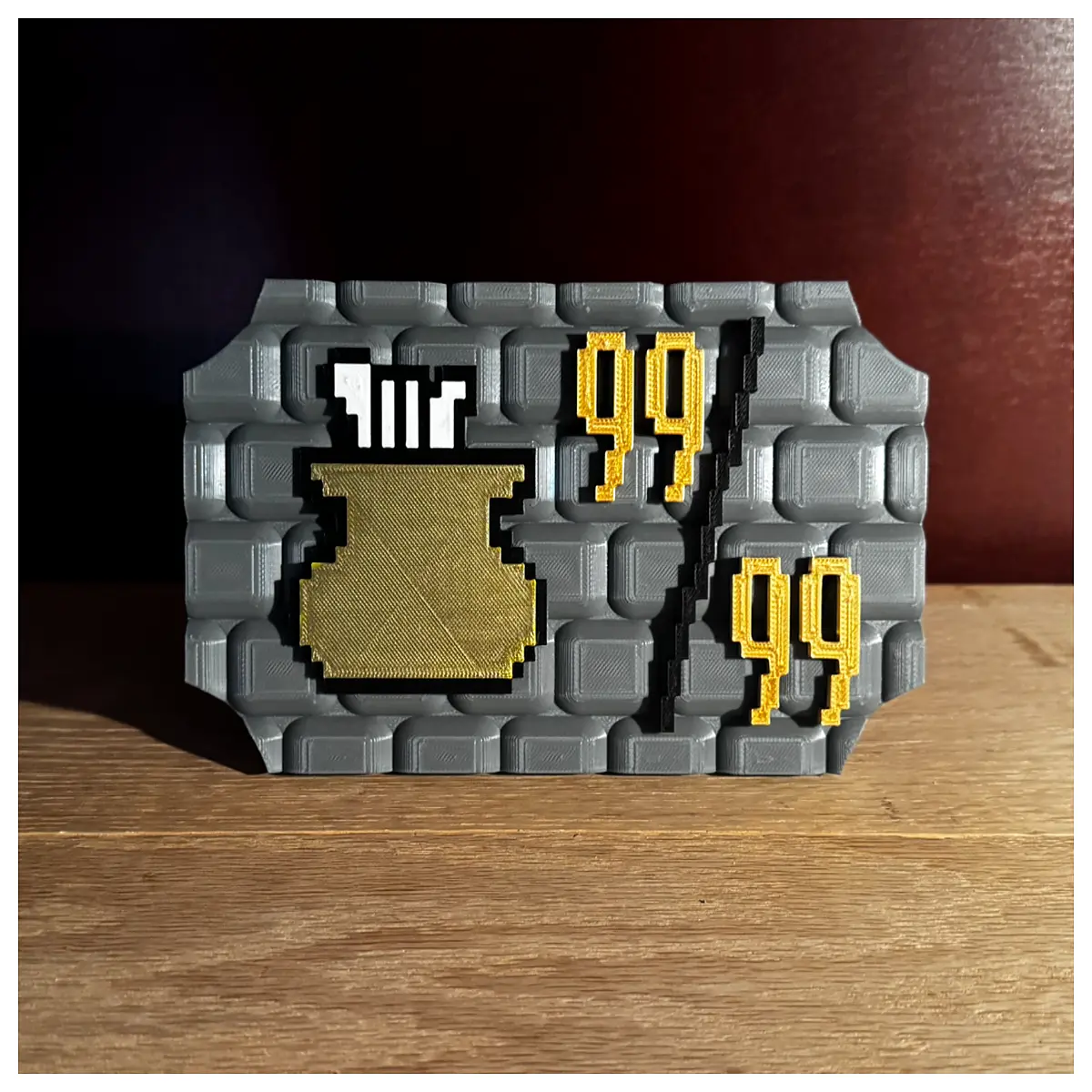 osrs old school runescape 99 cooking certificate plaque wall decor game trophy achievement gift