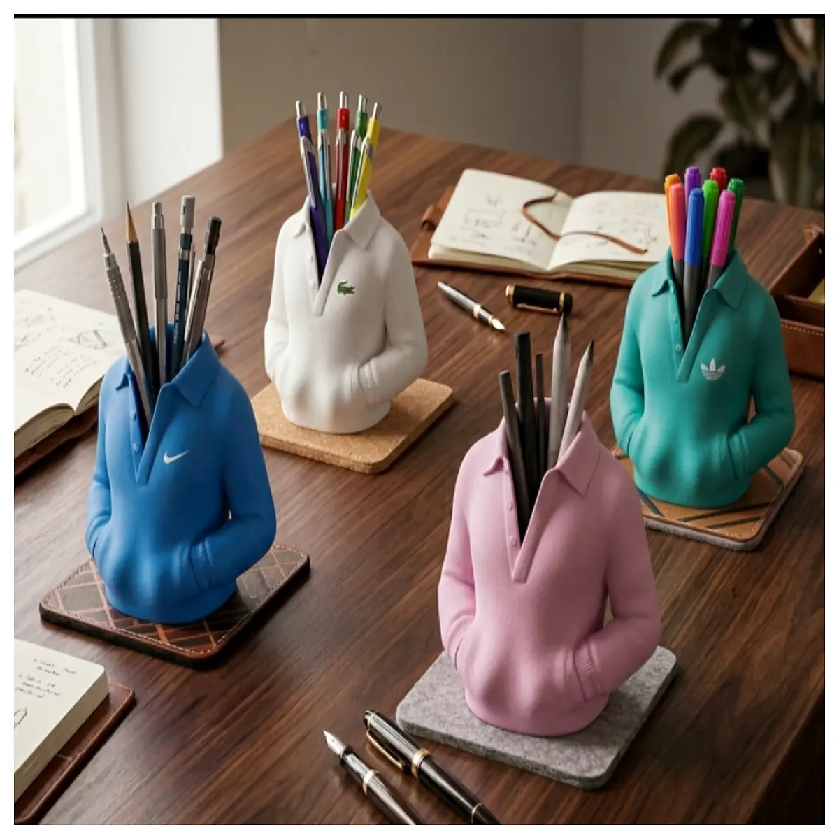 cute desk organizer for pencils and pens mesh metal pencil cup holder for office school supplies storage