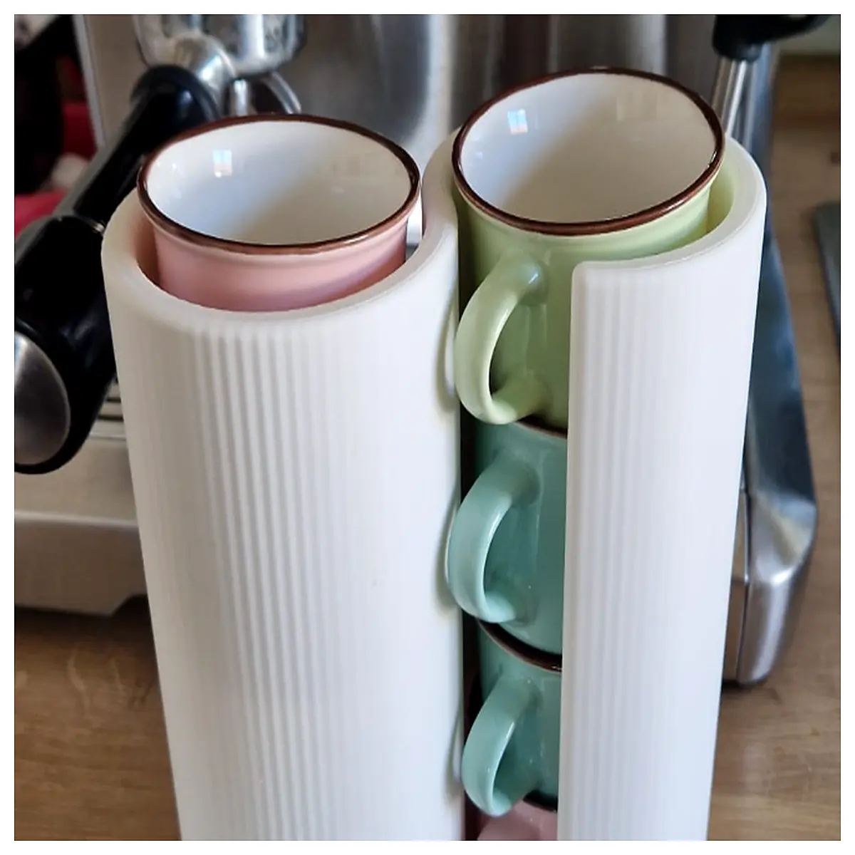 espresso cup organizer rack for kitchen counter storage