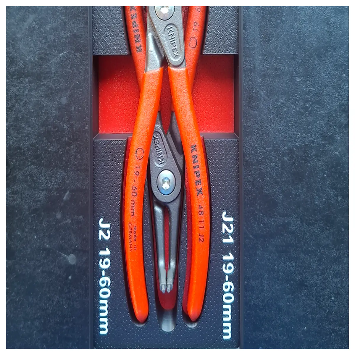knipex 4811 circlip pliers internal external snap ring tool gridfinity storage organizer compatible