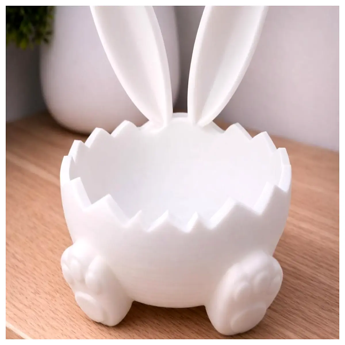 cute bunny rabbit ceramic bowl for kids easter egg hunt party favors snack dish
