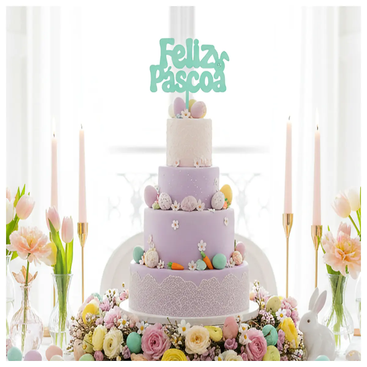 easter cake decorating supplies pastel fondant toppers bunny chick cupcake picks edible sugar flowers spring baking diy