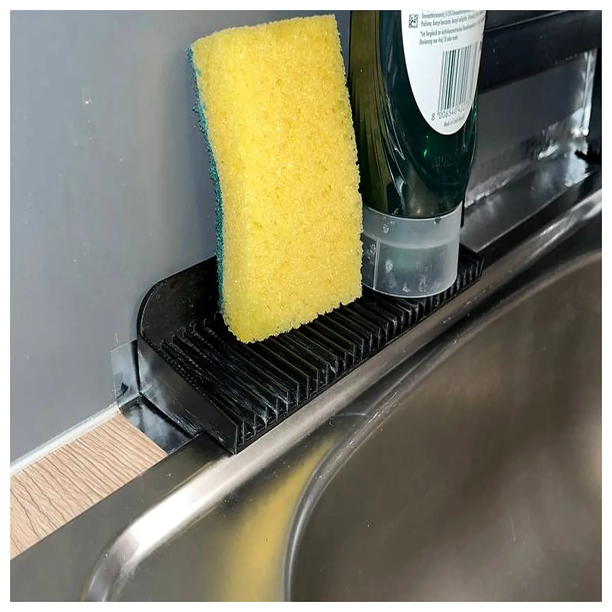 kitchen sink dish drainer rack with sponge holder and soap dispenser organizer stainless steel counter drying mat