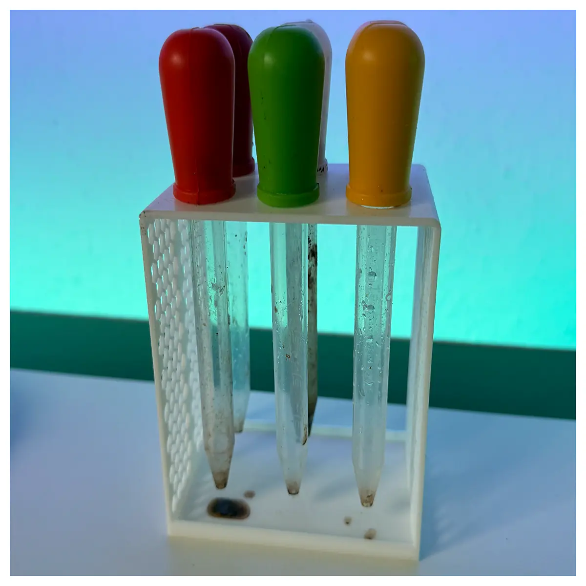 minimalist pipette rack holder for lab bench organization 6 slots
