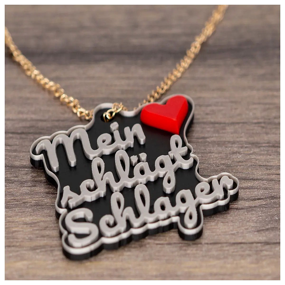 schlager music pendant necklace vintage german lover gift retro musical note jewelry for women