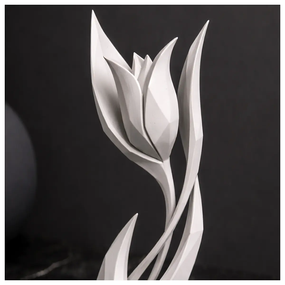modern tulip sculpture for home decor abstract metal flower art piece contemporary garden statue large indoor outdoor floral centerpiece