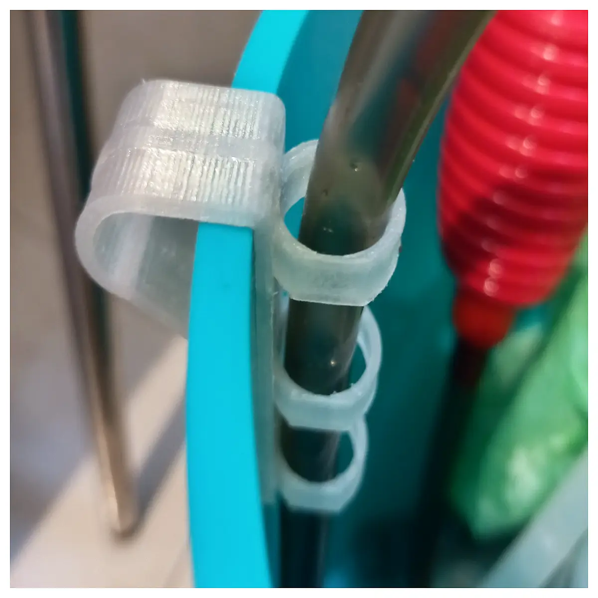 fish tank siphon holder clip aquarium gravel vacuum hose clamp for water change maintenance