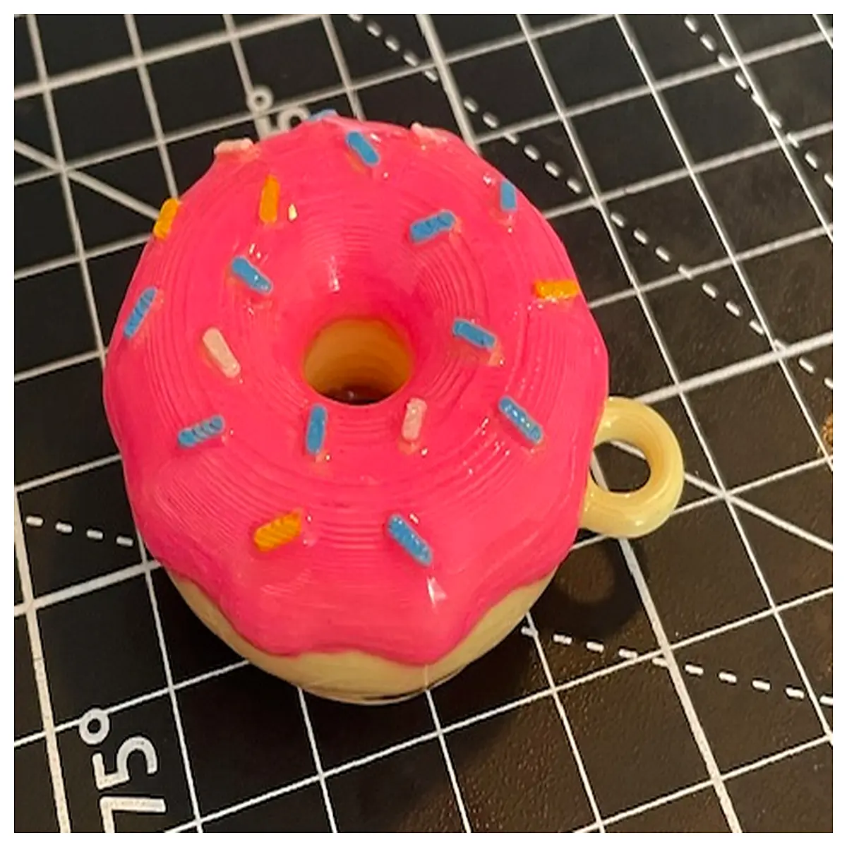 cute donut keychain for bags mini food charm resin pastry accessory sweet aesthetic girls