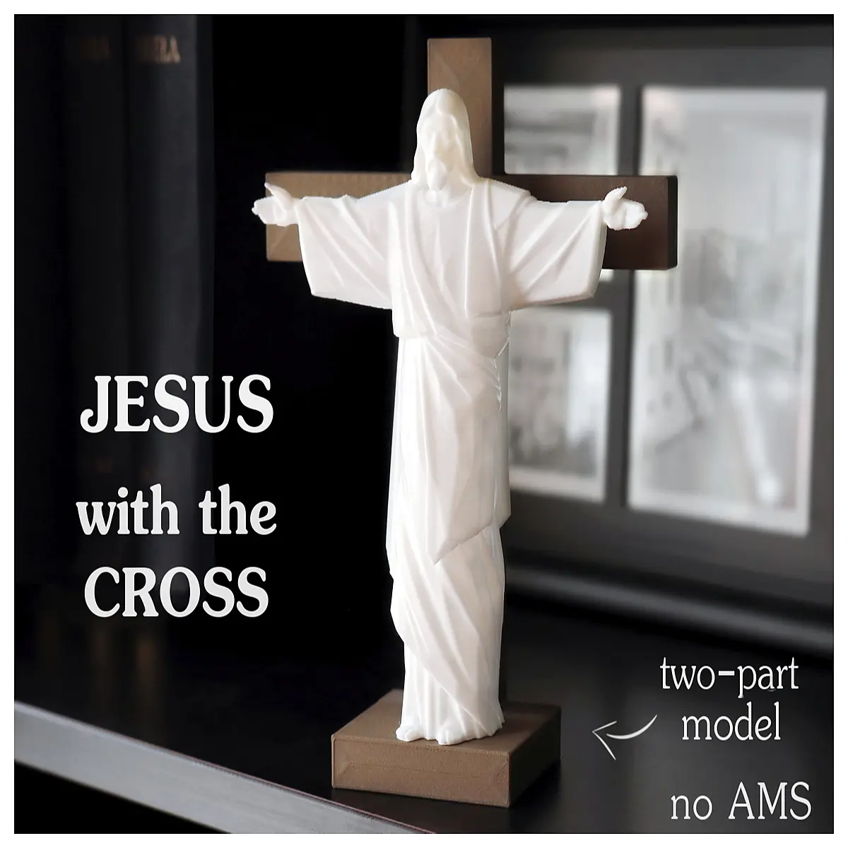 jesus christ crucifix wall art religious home decor cross statue for living room altar spiritual gift