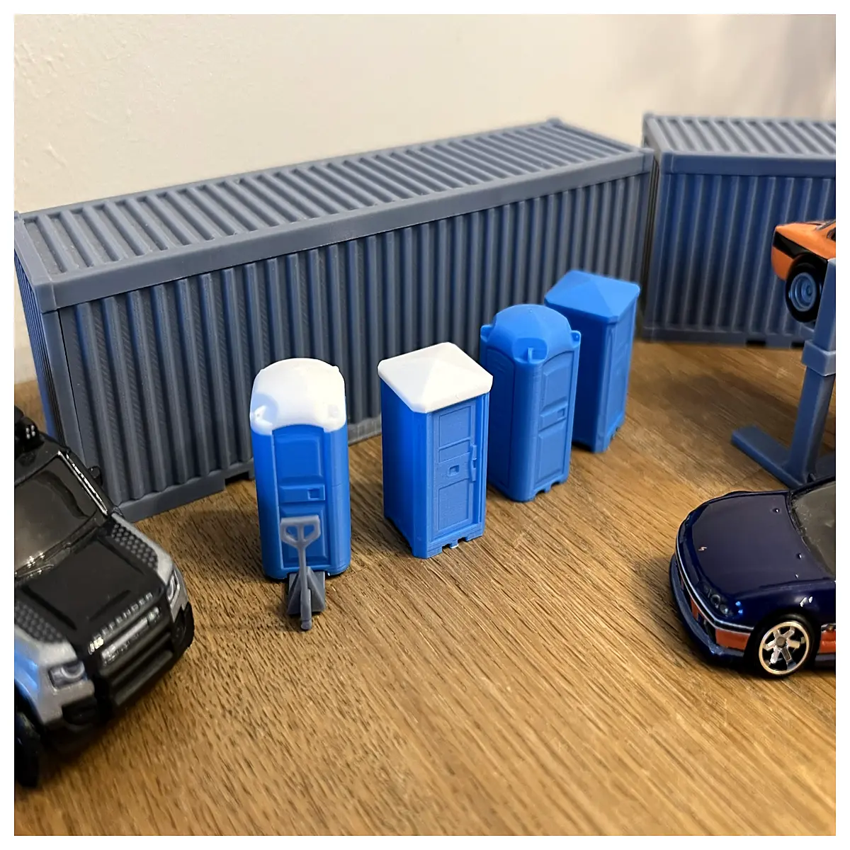 1 64 scale miniature portable toilet for diorama garage rc car accessories