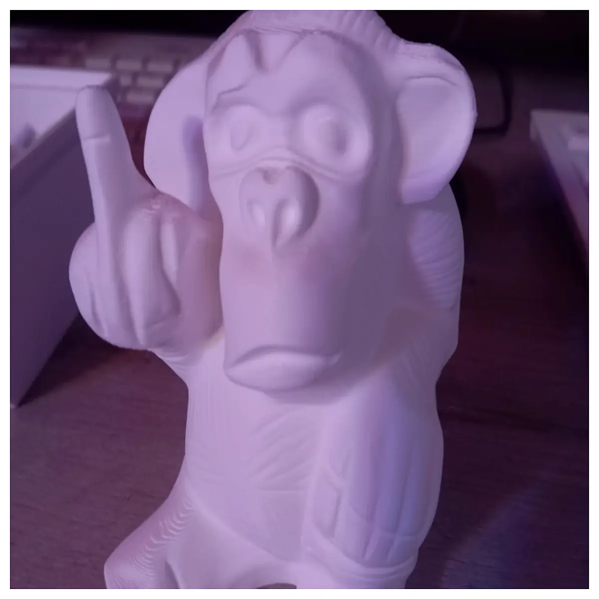 funny monkey middle finger statue rude animal figurine for desk sarcastic office decor gift