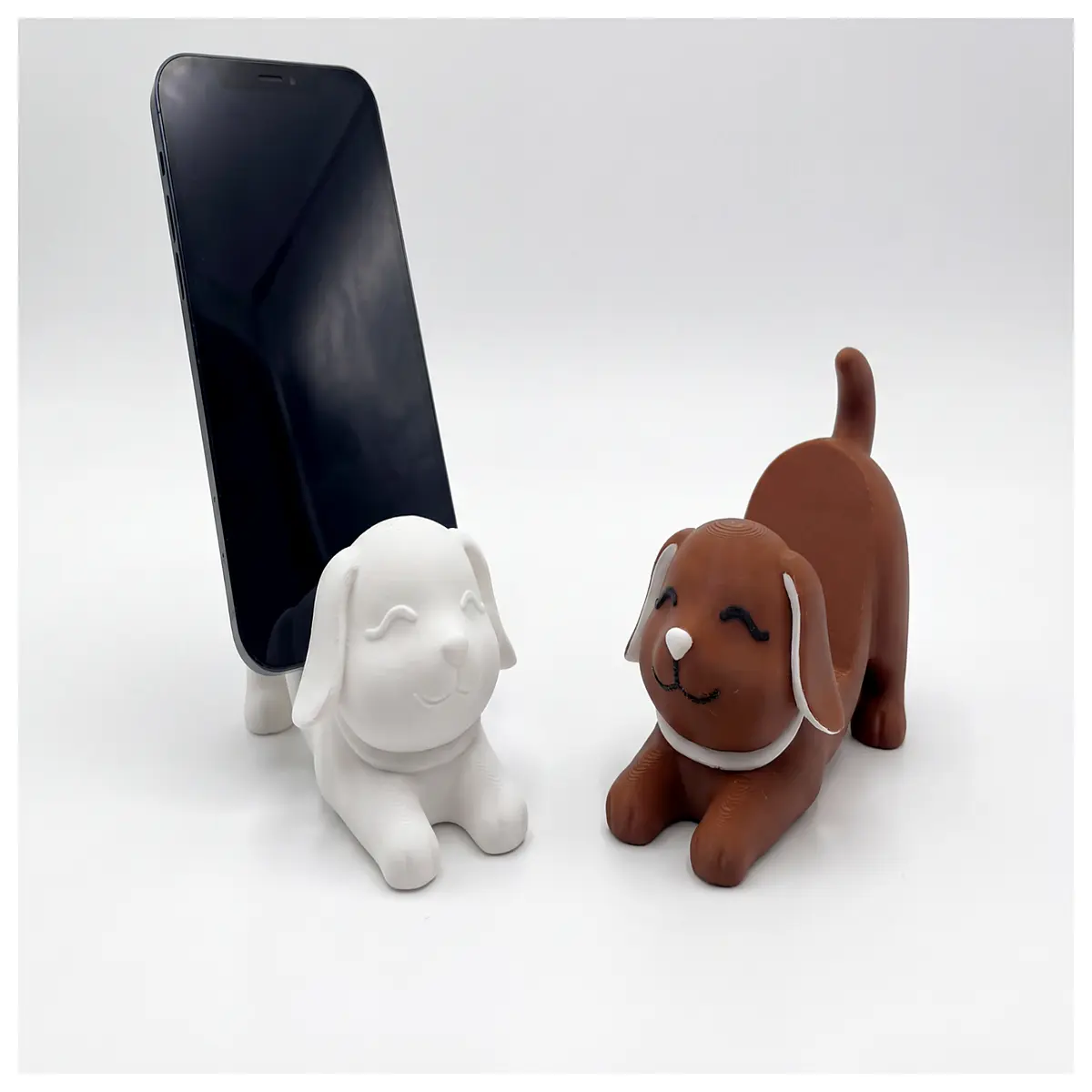 cute dog phone holder for kids tablet desk mount adjustable viewing angle safe grip non slip base