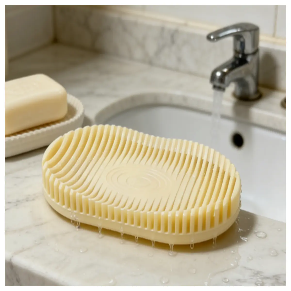 textured soap dish holder non slip drainage tray bathroom sink organizer