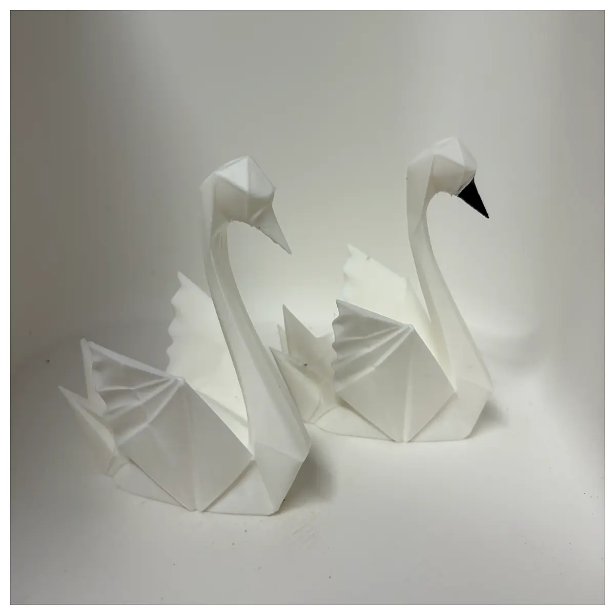 origami swan home decor paper art sculpture for desk elegant white bird figurine minimalist room accent piece