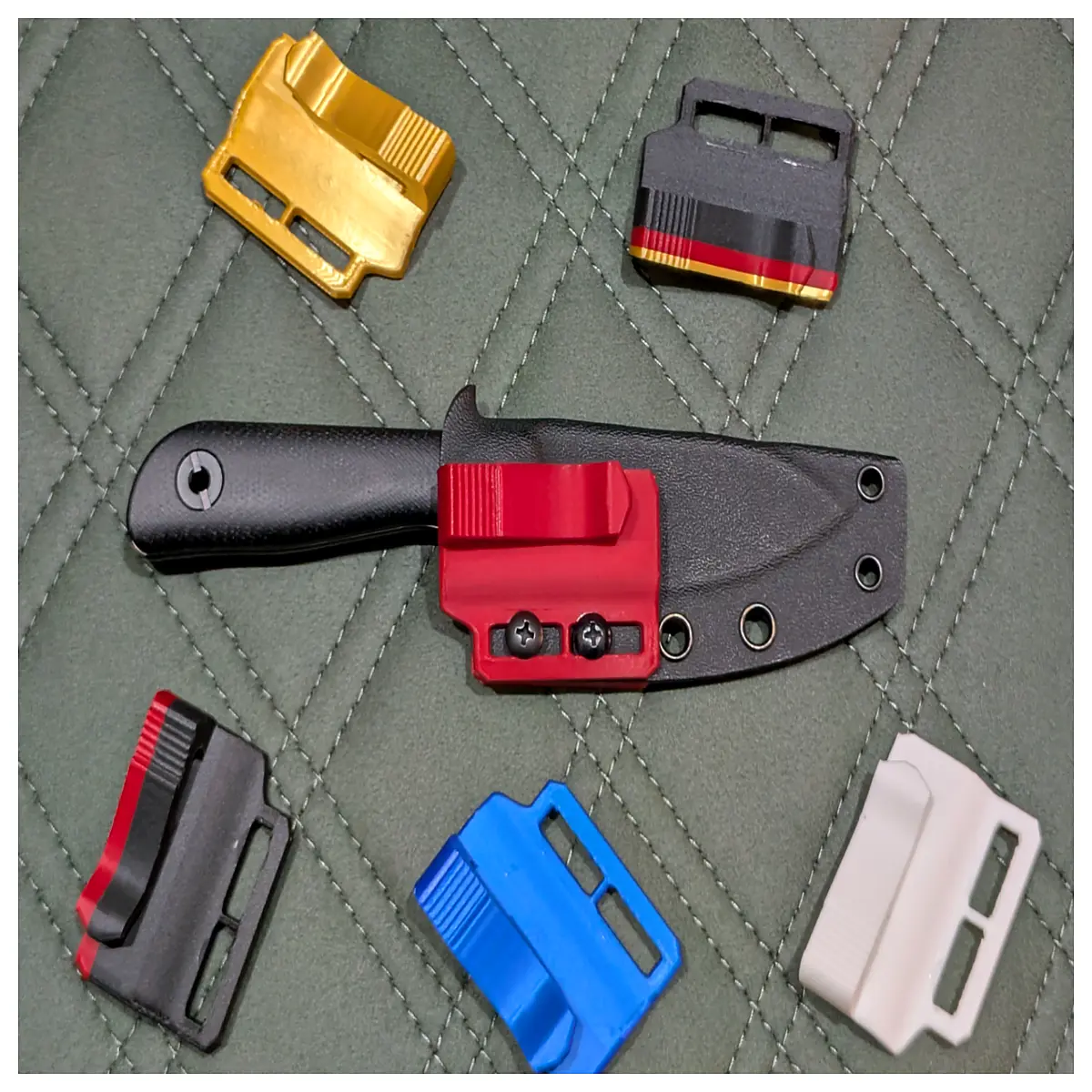 multi pocket belt clip organizer for fixed blade knives tactical gear storage