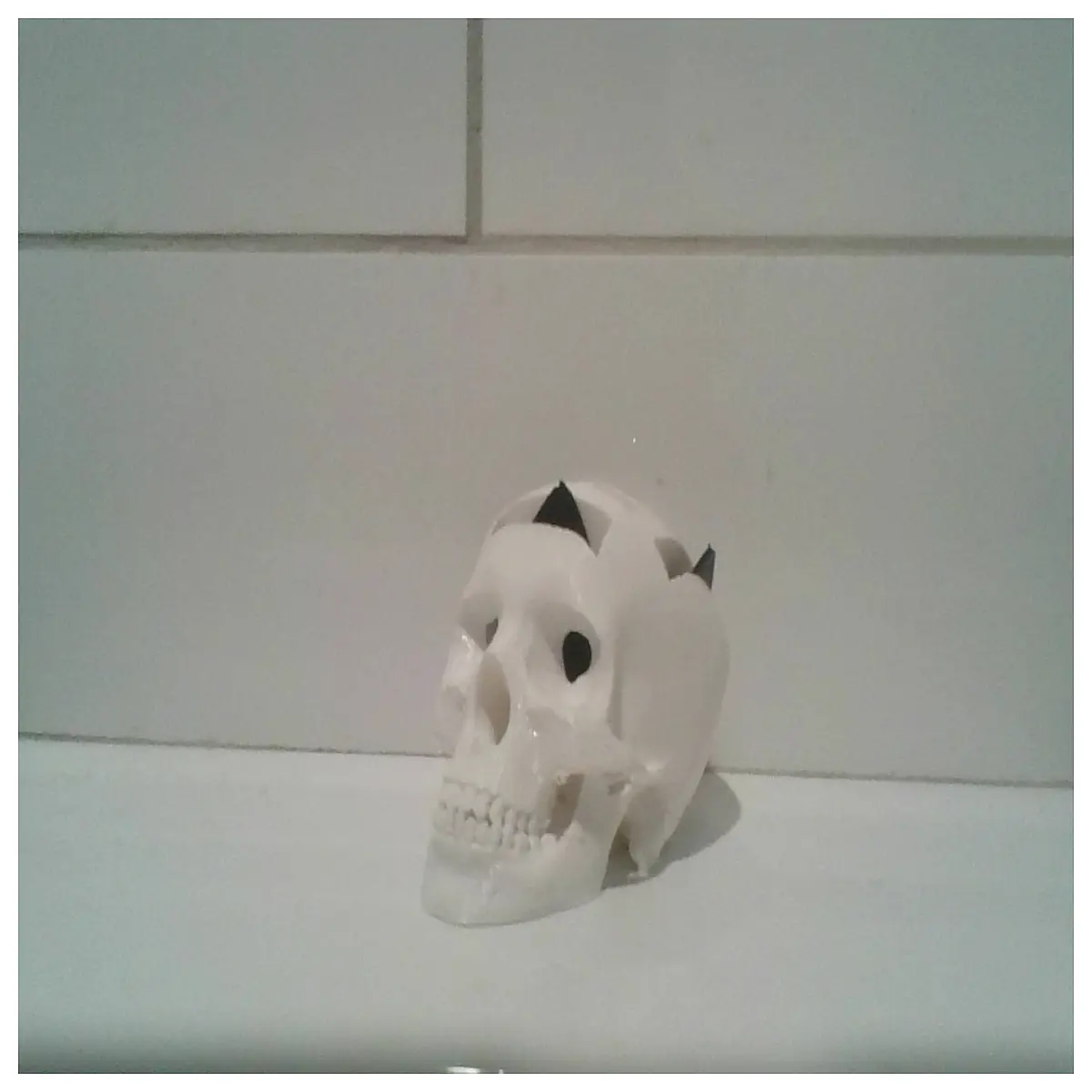 skull guitar pick holder wall mount rock metal music decor storage rack