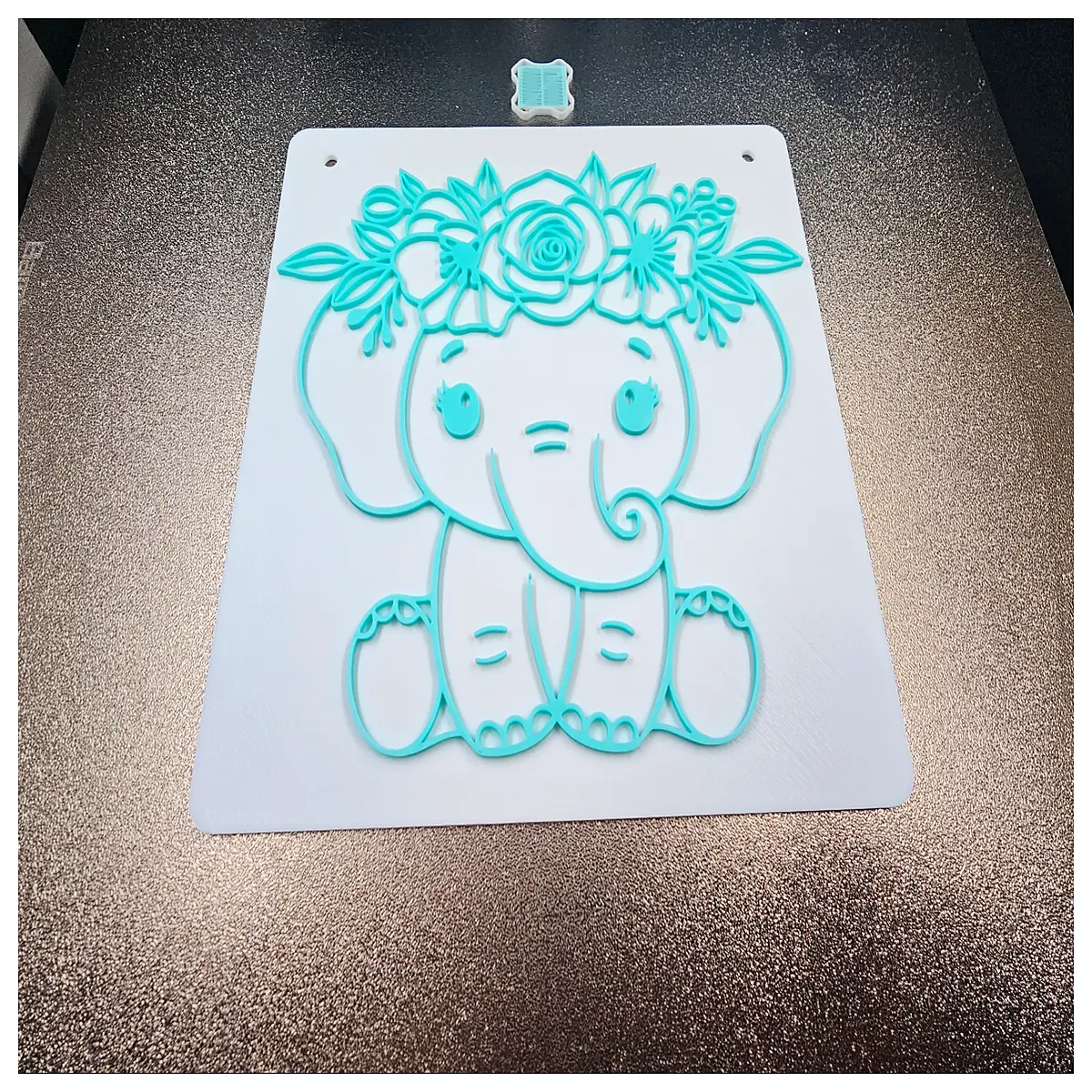 decorative elephant figurine with floral accents for home decor nursery art cute animal statue