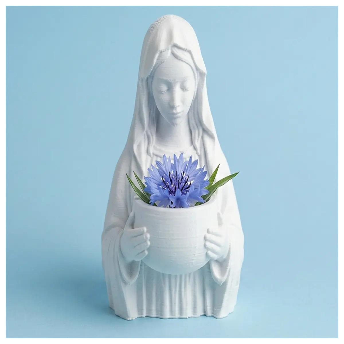 mary statue planter ceramic flower pot home garden decoration religious decor