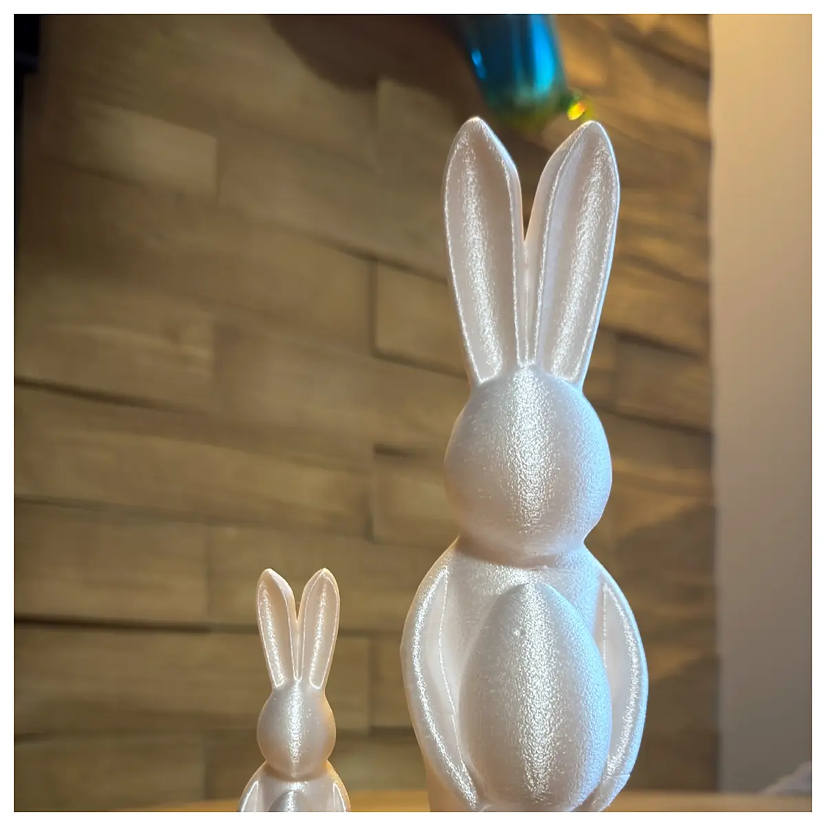 cute plastic easter bunny figurine for home decor spring holiday table centerpiece pastel colored rabbit statue for garden or shelf