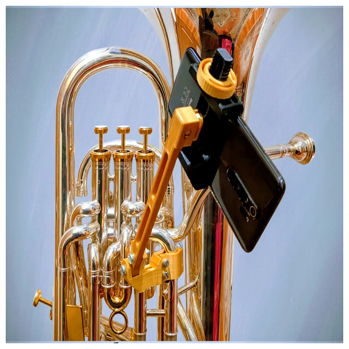 tuba phone holder for sheet music tuba mount bracket for cell phone brass instrument accessory organizer